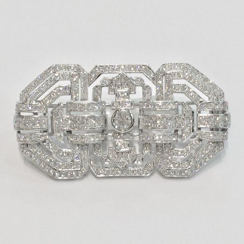 Broches Art Deco con diamantes Oro blanco 285 diamantes, total 6,70 quilates. PIEZA UNICA. Consultar precio.